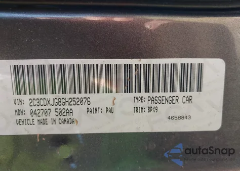 2016 Dodge Charger Sxt z USA, uszkodzony, nr VIN 2C3CDXJG8GH252076